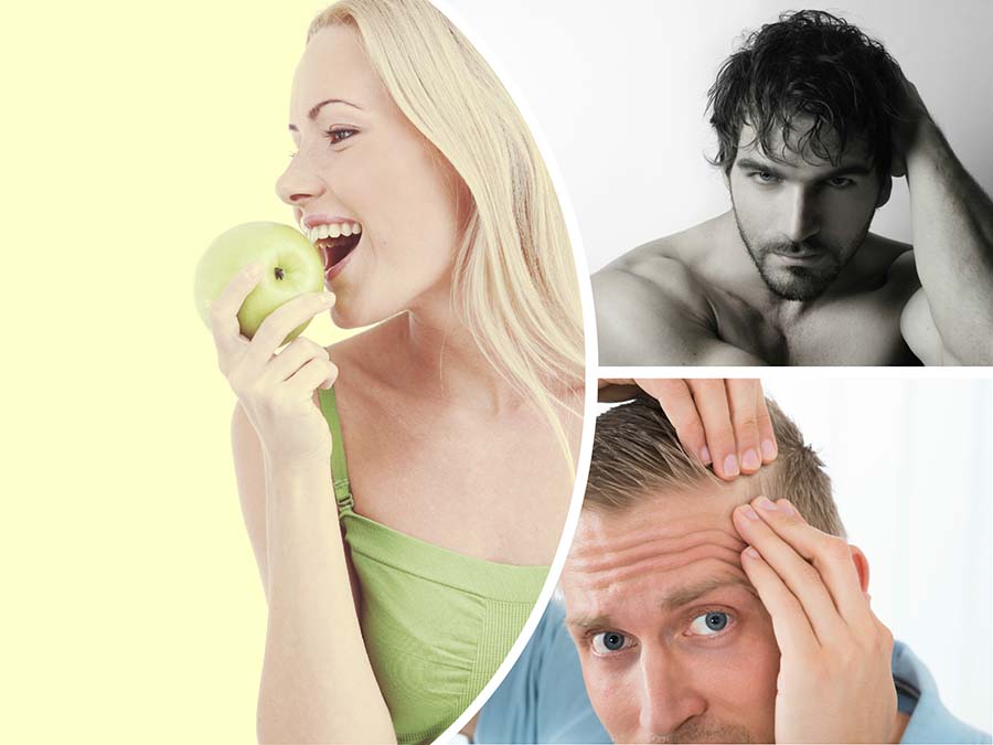 Lo mejor para la salud general y para cuidar el cabello, es tener una dieta variada.